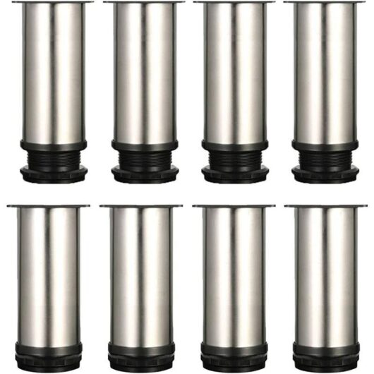 Furniture Leg 8 Adjustable Feet 120mm Height Thicken Cabinet Legs Table Legs Furniture Legs. Brushed Stainless Steel. Adjustable Height 0-15mm Come