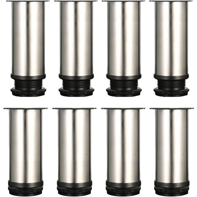 Furniture Leg 8 Adjustable Feet 120mm Height Thicken Cabinet Legs Table Legs Furniture Legs. Brushed Stainless Steel. Adjustable Height 0-15mm Come