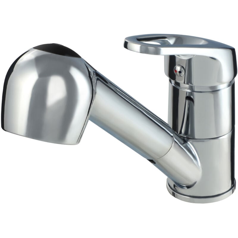 Gospo kitchen faucet, single-lever faucet in four colors, pull-out sink faucet with 2 spray patterns