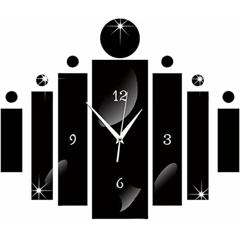 Horloge murale luxe 3d miroir argent horloge murale moderne conception de culture résidentielle montre un autocollant mural business luxe 3d miroir