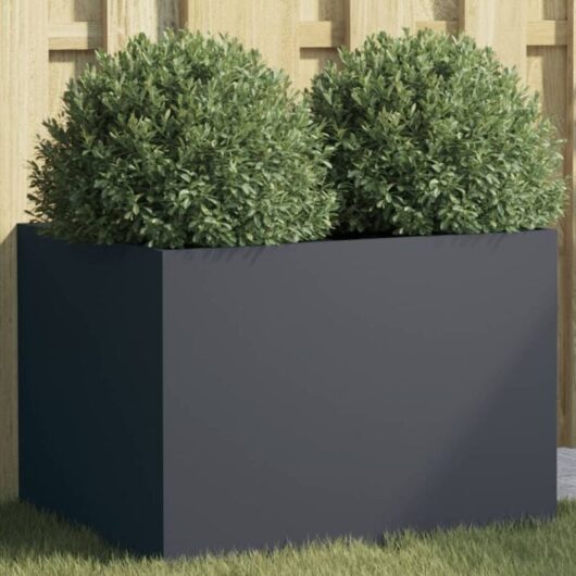 Planter Anthracite 62x47x46 cm Steel vidaXL