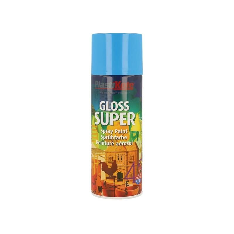 Plastikote - 440.0011136.076 Gloss Super Spray Light Blue 400ml PKT1136