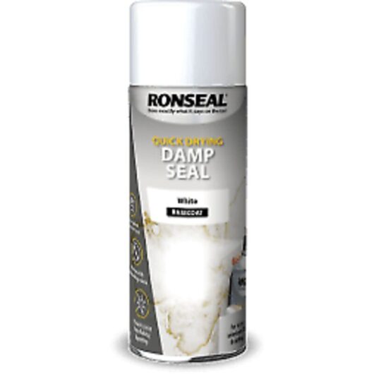 Ronseal - Quick Dry Damp Seal Aerosol White 400ml RSLQDDSAW400