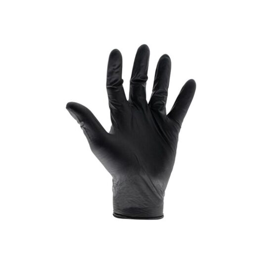 Scan - KG-1101 Black Heavy-Duty Nitrile Disposable Gloves xl x100 scaglodnhdxl