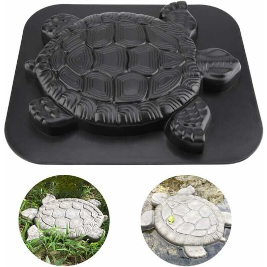 Turtle Paving Mold Plastic Paving Medium Concrete Molds Stones Stepping Stone Garden Driveway Mold Paving Path Mold Walk Maker 15.74 x 13.39 x 1.50