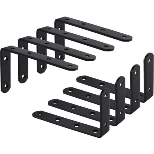 pcs Wall Shelf Brackets, Wall Shelf Bracket, L Bracket, Fixing Bracket for Shelf Decorations, Kitchen and Bedroom Furniture, Floating Cabinet, 125 x