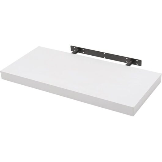 Floating Shelf Storage Display Unit Wall Mounted bookcases Unit White 50 cm - Woltu