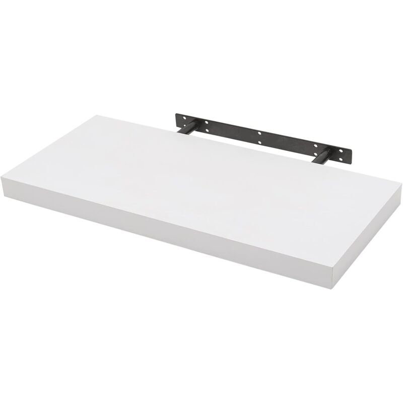 Floating Shelf Storage Display Unit Wall Mounted bookcases Unit White 50 cm - Woltu
