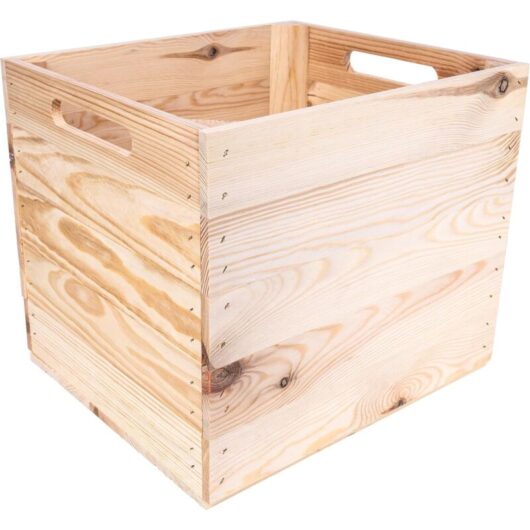 Natural Wooden Crate for KALLAX/EXPEDIT 33x37x33 cm
