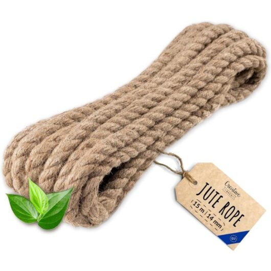 Strong and Durable Jute Rope 15 m x 14 mm