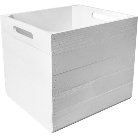 White Wooden Crate for KALLAX/EXPEDIT 33x37x33 cm