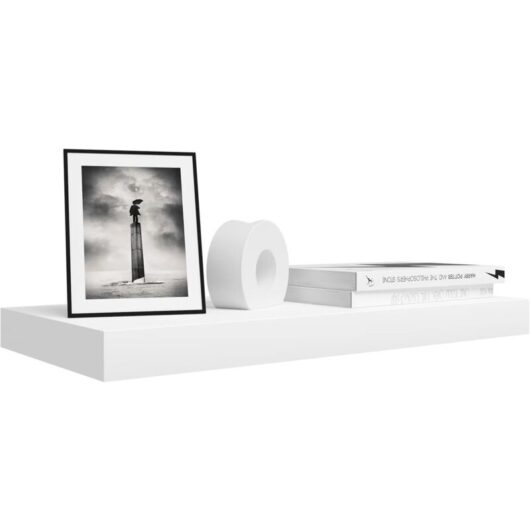 Woltu - Floating Shelf Storage Display Unit Wall Mounted Bookcase Unit White 70 cm