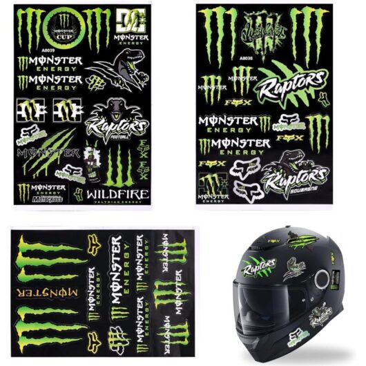 3 Pieces Motorcycle Sticker, Monster Claw Brand Sticker, Small Modifications for Sports Racing Cars 50 Models Personalized Motorcycle Stickers