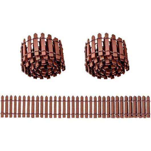 3-piece mini garden fence, wooden edging, miniature garden fences, flexible wooden fence, micro garden fence for DIY enthusiasts