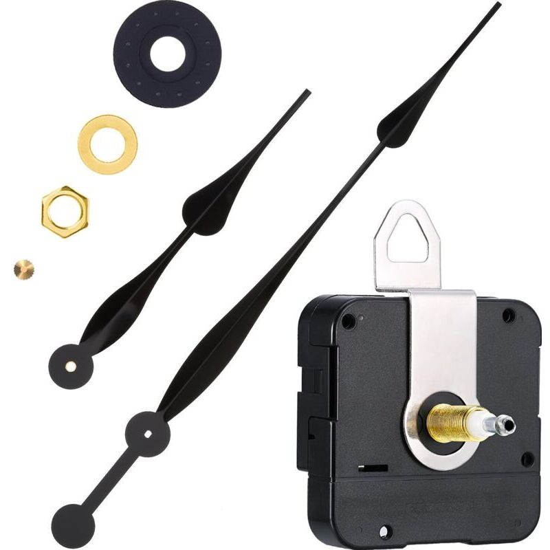 Clockwork with high longitudinal axis and 12-inch long hands