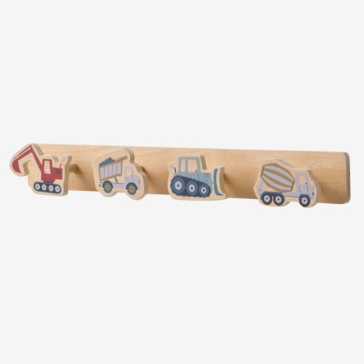 Coat hook with 4 hooks - VEHICLES multicoloured