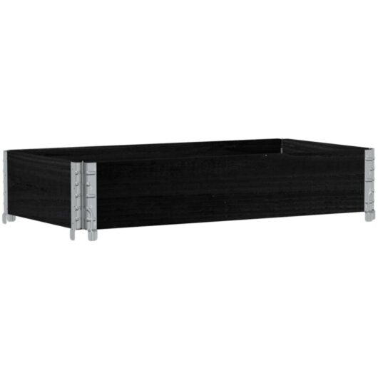 Garden Planter Black 100x50 cm Solid Wood Pine Vidaxl