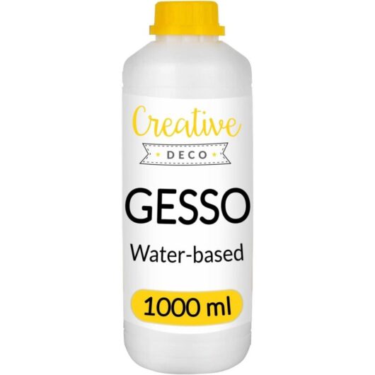 Gesso Primer Undercoat for Wood Paper Glass Transparent 1L