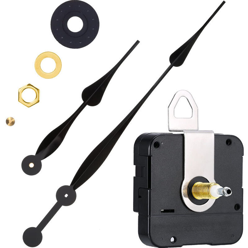 High-torque clock movement replacement mechanism with clock hands for dials over 60 cm in diameter - Black-RAPANDA