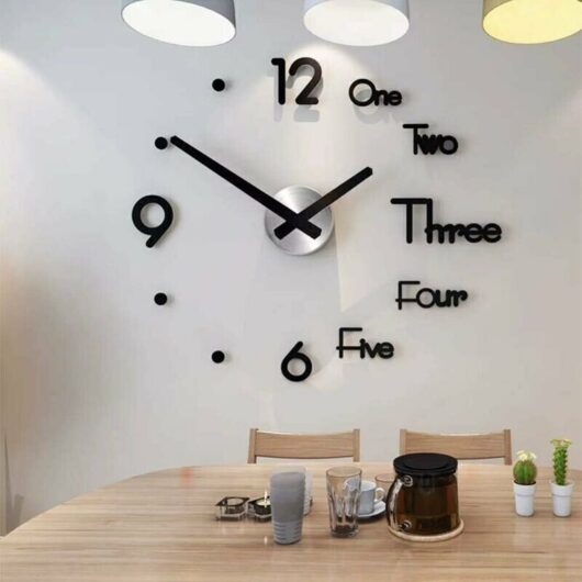Modern Fashion Wall Clock, Frameless 3D Mirror Wall Clock, Self-Adhesive, for Office, Hotel, Home Decoration, DIY Wall Clock