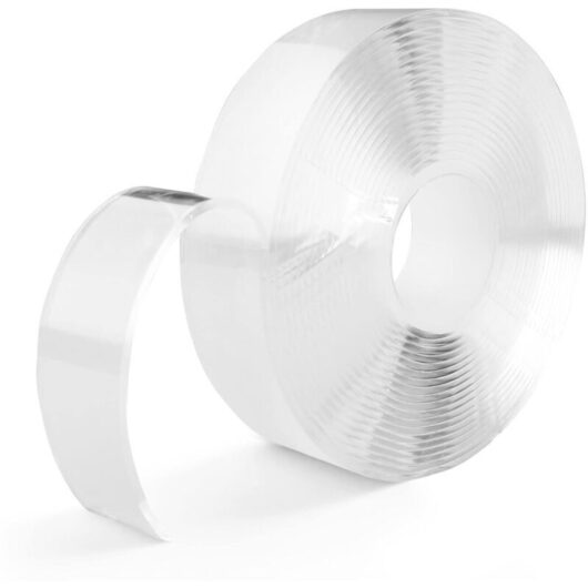 Nano double-sided adhesive tape, 1 mm thick, 20 mm wide, 1 m long, 1 piece with transparent magic adhesive for sticking objects