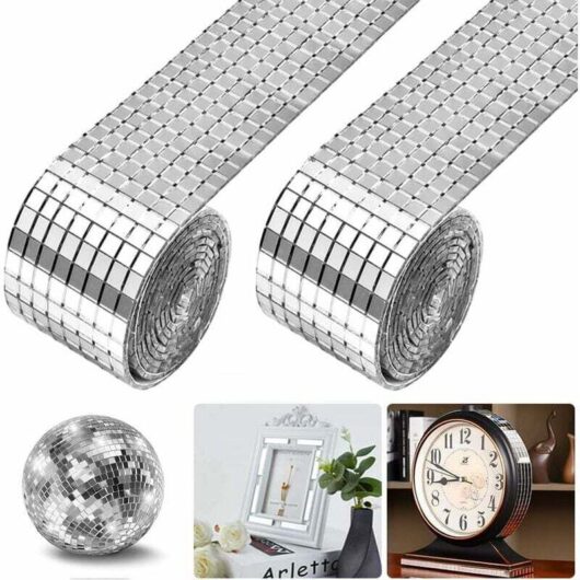 PCS Self-Adhesive Square Mosaic Tiles Glass Mirror Mosaic Tiles Mirror Mosaic Stickers Mosaic for DIY Craft Decoration