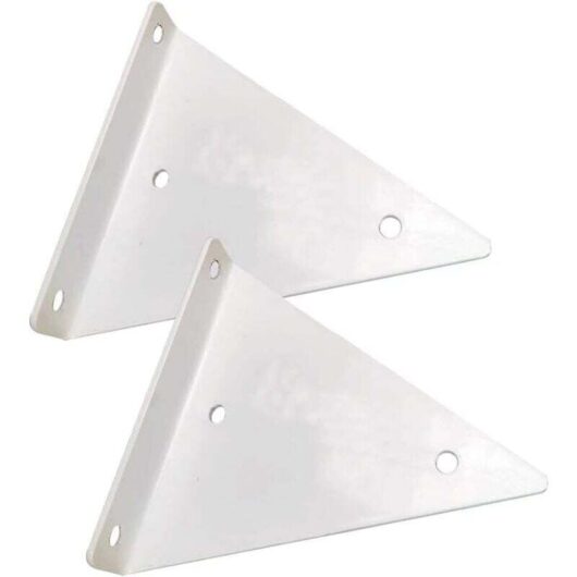 Pieces (8x10cm/3.1x3.9in, white) Floating Metal Triangle Shelf Brackets, Concealed Blind Wall Shelf Brackets, DIY Decoration for Bedroom, Living