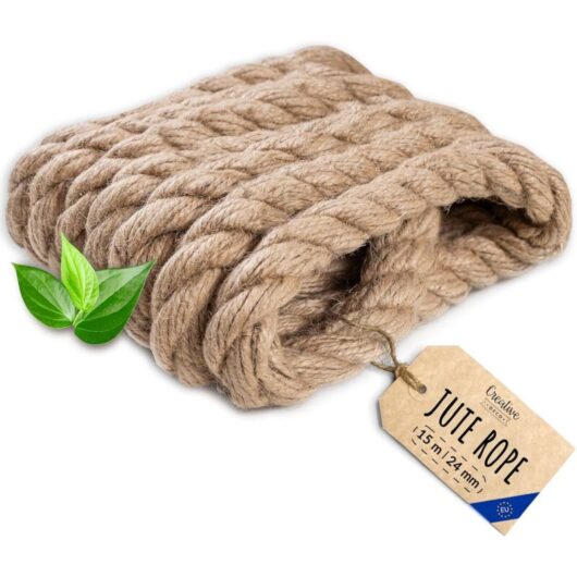 Strong & Durable Jute Rope for DIY 15m x 24mm