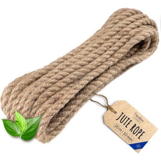 Strong & Durable Jute Rope for DIY 20m x 10mm