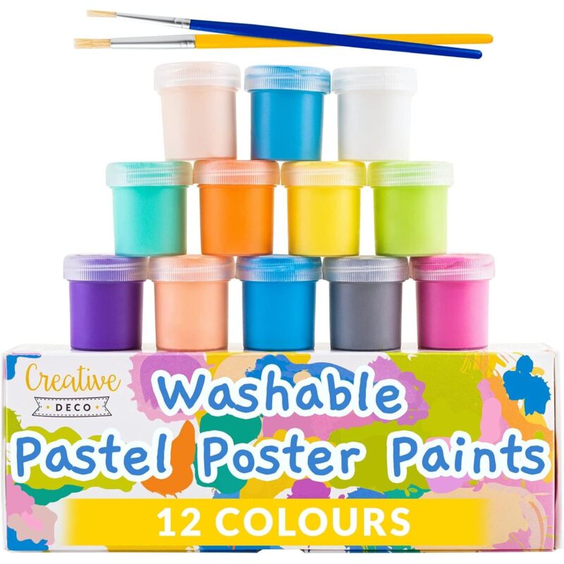 Washable Pastel Finger Paint for Kids 12 x 20 ml