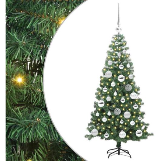 Christmas Tree with 150 LEDs with Stand Green 120 cm PVC vidaXL