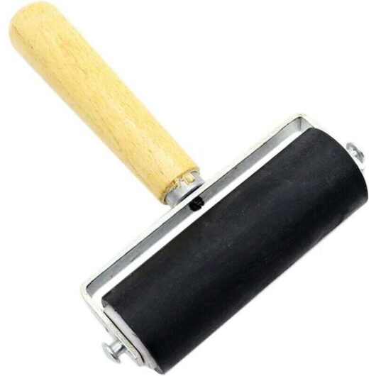 Magic rubber paint roller with wooden handle, 10 cm, for arts and crafts, creative decorative painting, easy to use