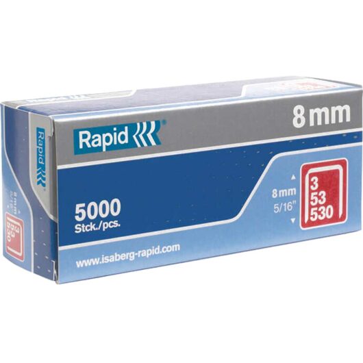 Rapid Type 53 Galvanised Staples 8mm Pack of 5000