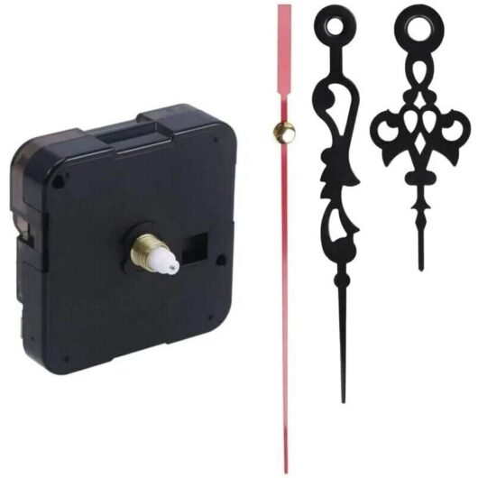 Wall clock movement mechanism, battery operated, clock accessory with pointer for DIY clock repair, replacement part