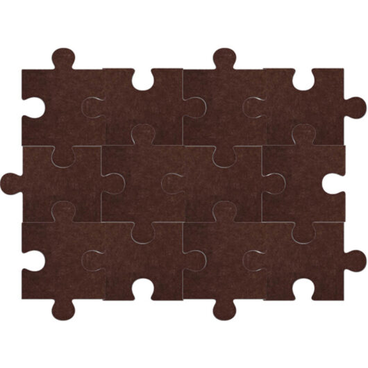 12 Sound-Dampening Foam Wall Panels, Self-Adhesive, Mosaic Wall Decor, Coffee, 20 x 30 cm