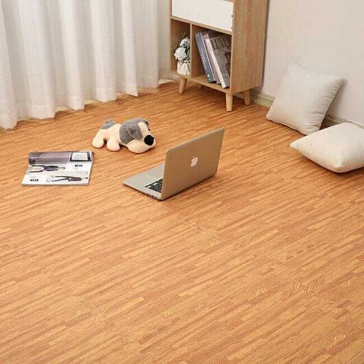 16pcs Wood Grain EVA Foam Mats, Thick Non-Slip Floor Tiles, Safe & Comfortable for Kids, 30x30x1cm