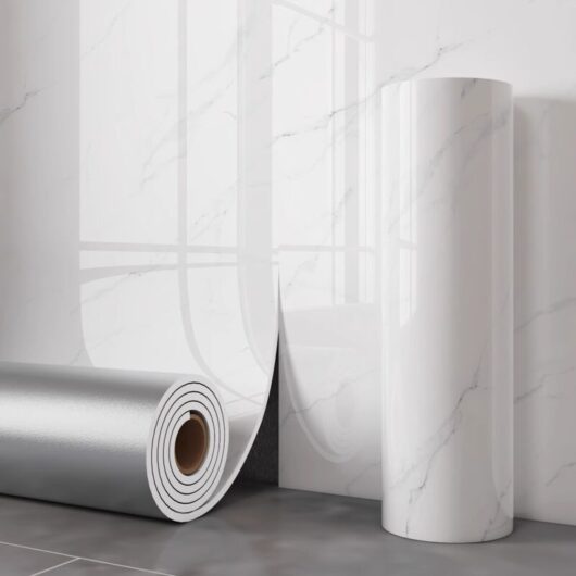 2mm-Thick Marble Wallpaper - 3 Rolls of Waterproof Wall Decals - Adhesive Wallpaper for Bedroom and Living Room (40 cm x 3 m)