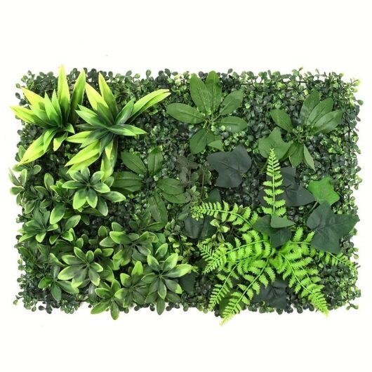 Artificial Plant Wall 40×60 cm - Interlocking Wall Panels, Indoor and Outdoor, Ideal for Home, Garden, Office, Shop, Café, and Wedding Decoration