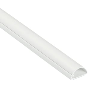 D-Line Self-Adhesive 1/2 Circle Decorative White Mini-Trunking - 30 x 15 x 2000mm