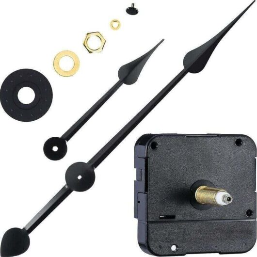 High-torque quartz clock motor - 23mm long shaft - 7-inch hands - Precision for DIY clockmaking