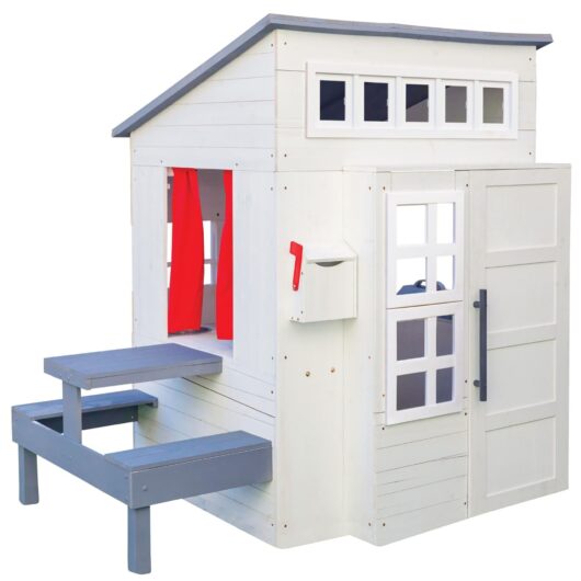 KidKraft Modern Outdoor Playhouse - White