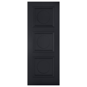 LPD Internal Antwerp 3 Panel Primed Black Solid Core Door - 762 x 1981mm
