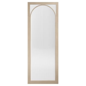 LPD Internal Melrose Reeded Glazed Pre-Finished Blonde Oak Solid Core Door - 838 x 1981mm