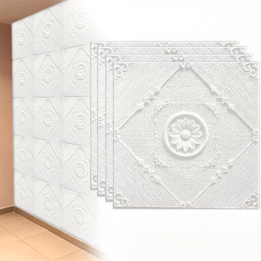 LZBARGON 20 3D Wall Stickers - DIY Wallpaper Panels for Bedroom and Kitchen Ceilings