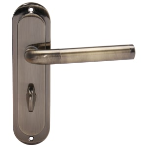 Madrid Antique Brass Bathroom Door Handle - 1 Pair