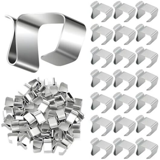 [NEVER USED] 50 pieces of gutter hooks for string lights, stainless steel Christmas lights, metal Christmas light gutter hooks, mini gutter hooks,