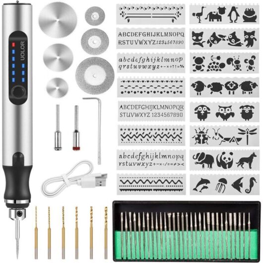 [NEVER USED] USB rechargeable electric engraving pen - Adjustable speed 5000-18000 RPM - For engraving on metal, wood, glass, plastic, ceramics