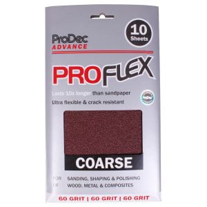 ProFlex Half Size Coarse Sandpaper - 230 x 140mm - Pack of 10