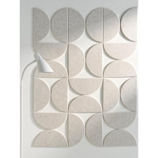 Set of 12 Composite Acoustic Insulation Panels for Office Decor - Sound-Absorbing Material, Camel, 30 cm x 15 cm, Adhesive Backing