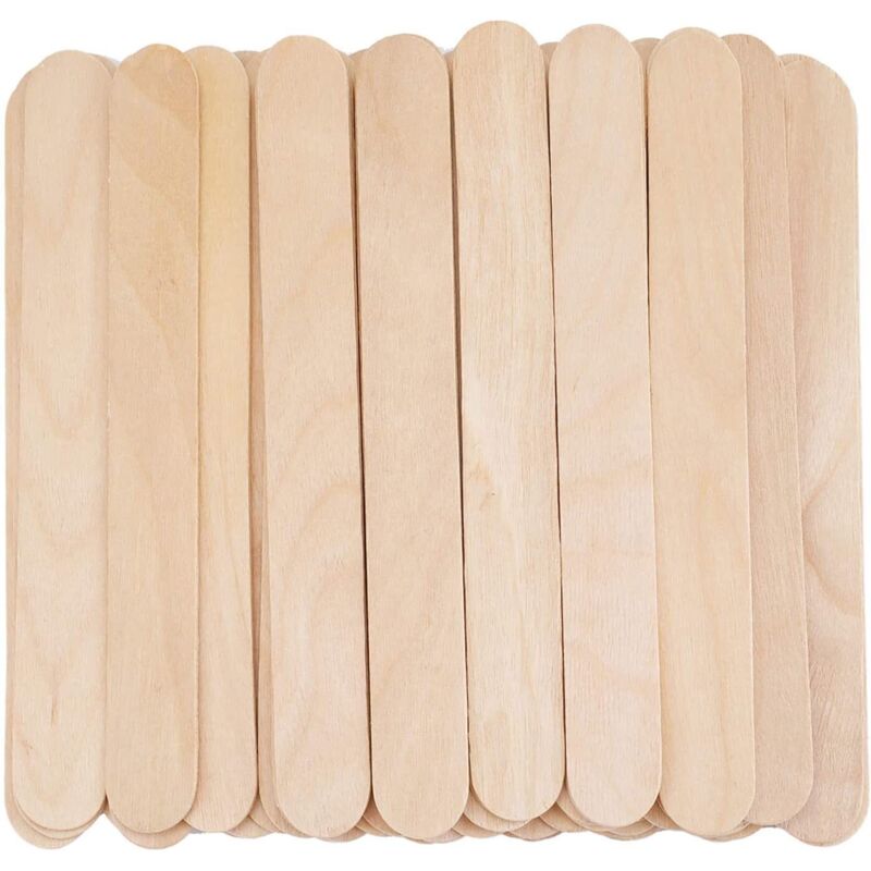 Set of 600 wooden ice pop sticks, wooden spatulas, craft supplies, wooden sticks for DIY projects, for mixing